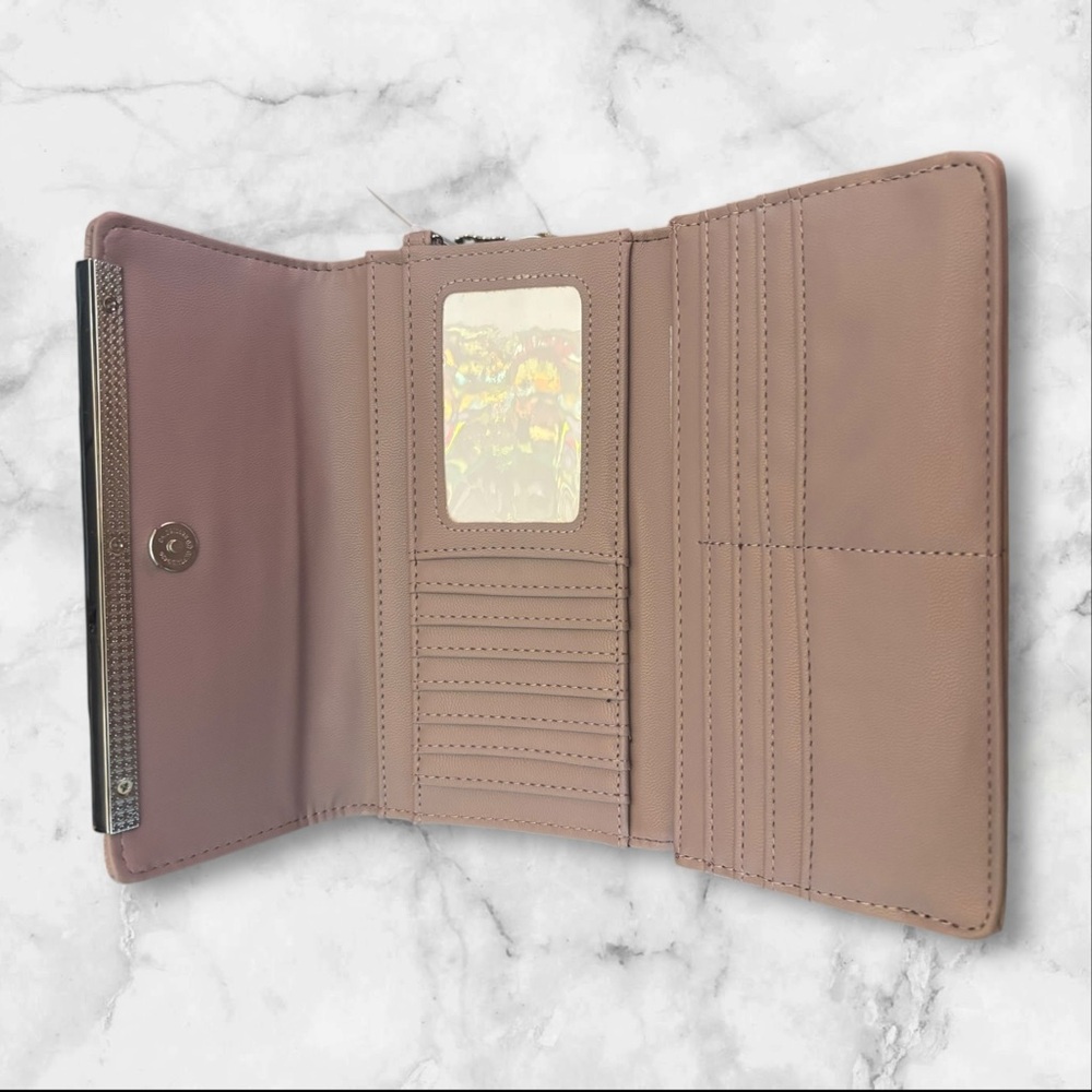 ***SOLD****Steve Madden Tan Embossed Wristlet - Picture 2 of 4